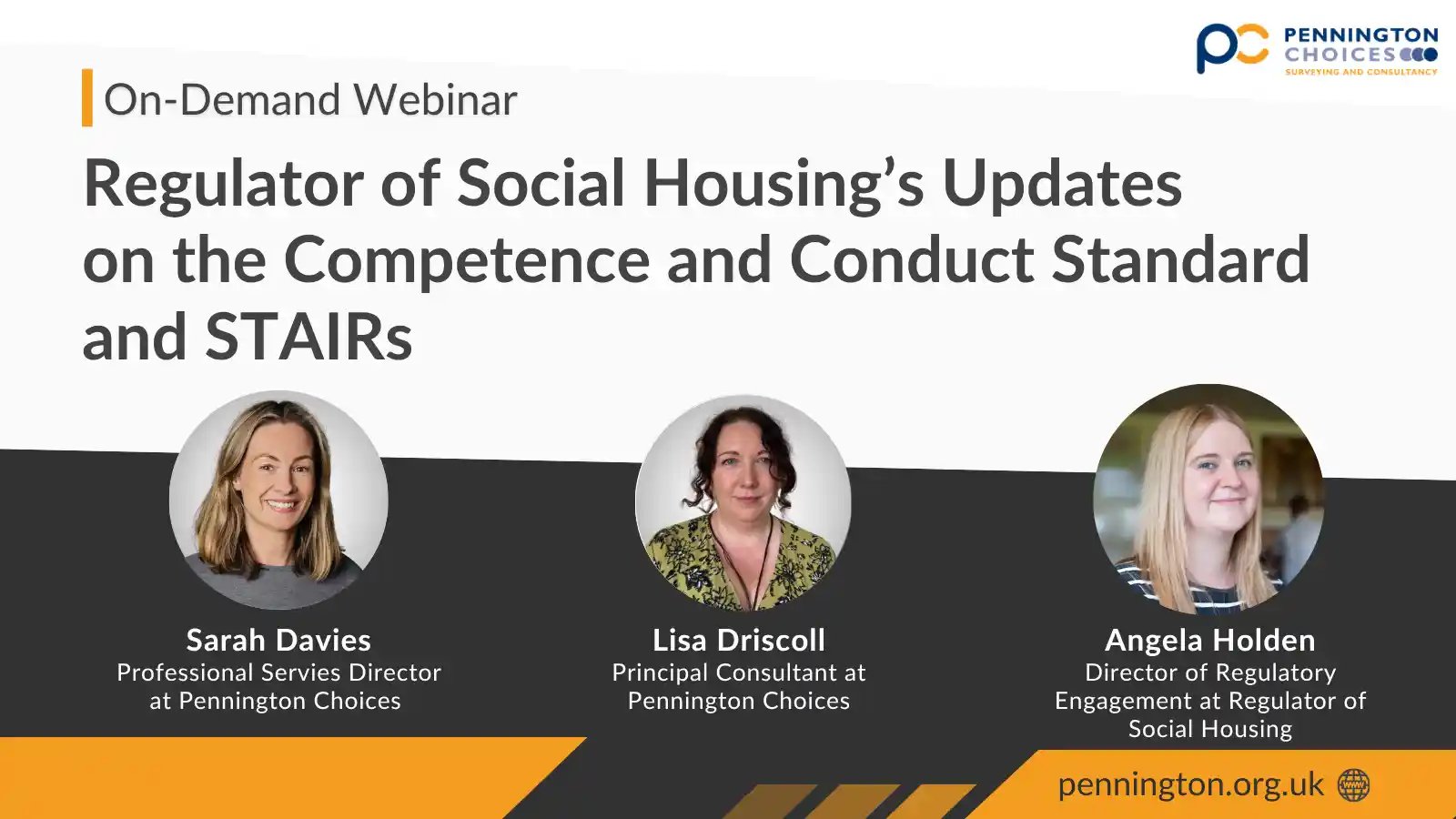 On-Demand Webinar - Regulator of Social Housing’s Updates on the Competence and Conduct Standard and STAIRs