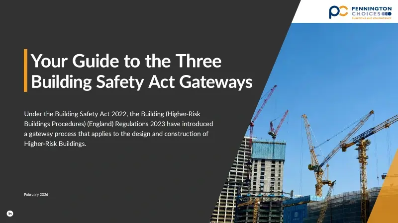 Cover image - Your Guide to the Three Building Safety Act Gateways - Pennington Choices 2026 (2)