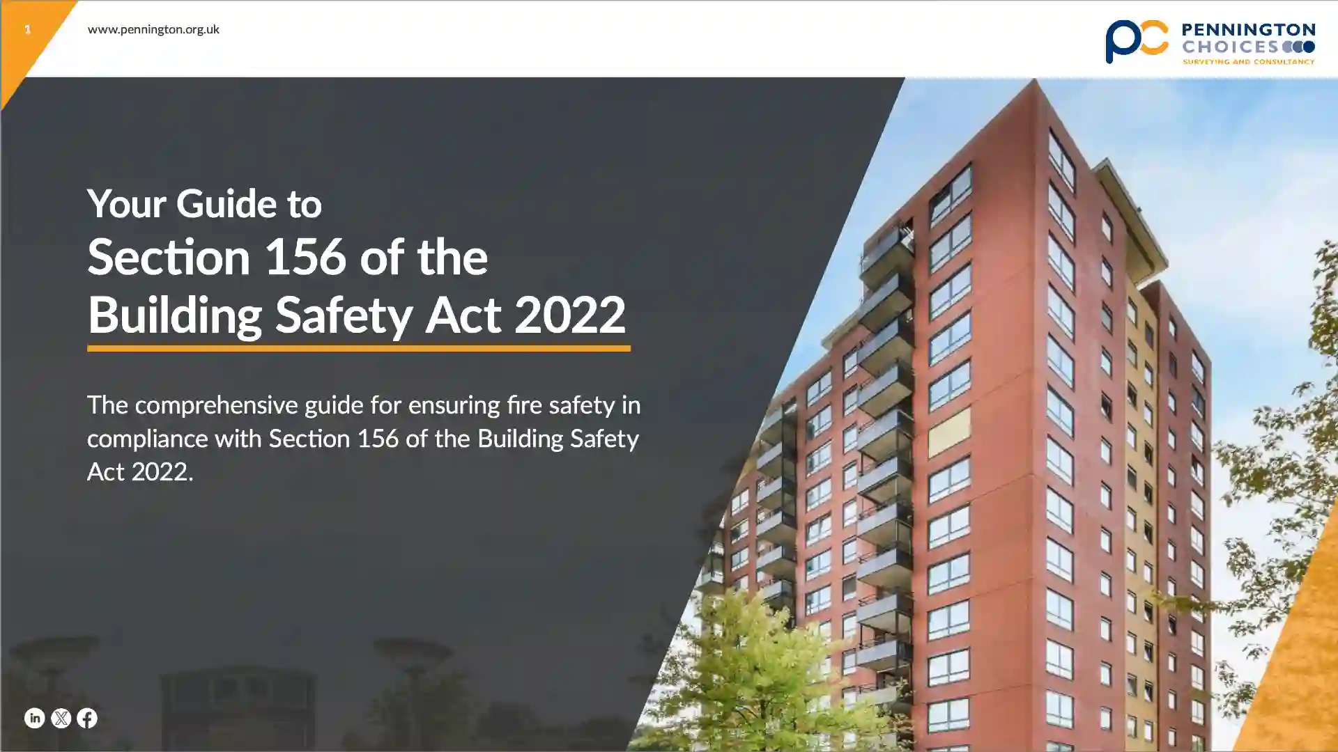 Cover image - Your guide to Section 156 of the Building Safety Act 2022 - Pennington Choices
