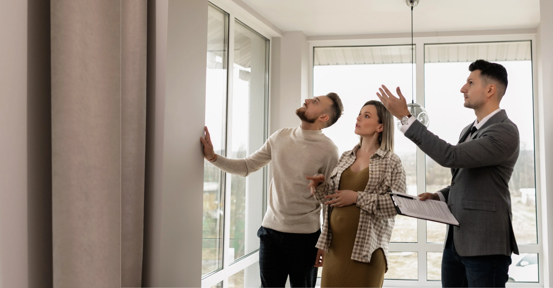Happy tenants in home